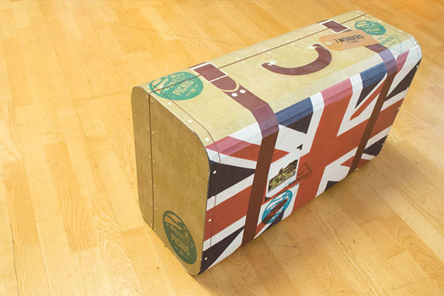 3D Cardboard Engineering suitcase