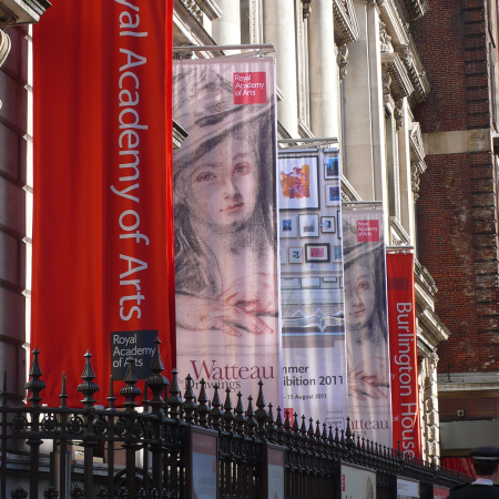 Royal Academy of Arts Fabric Banners close up