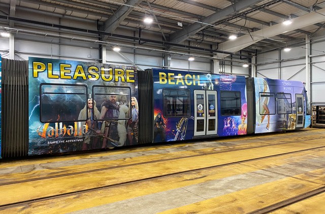 Pleasure Beach tram wrap